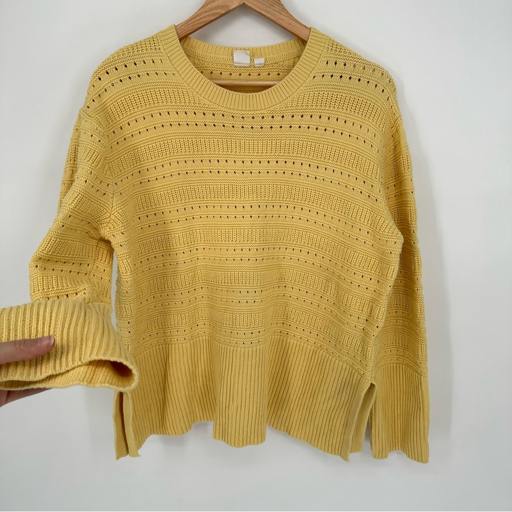 Gap Relaxed Mixed-Stitch Tunic Sweater, Yellow, Medium - Picture 9 of 12